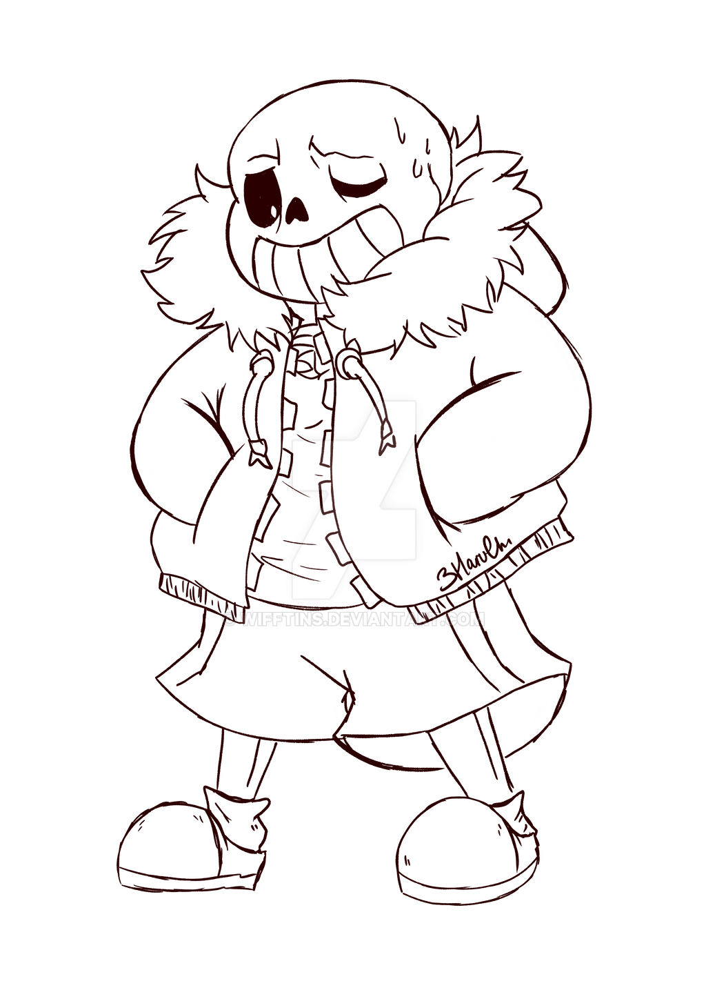 undertale sans coloring pages