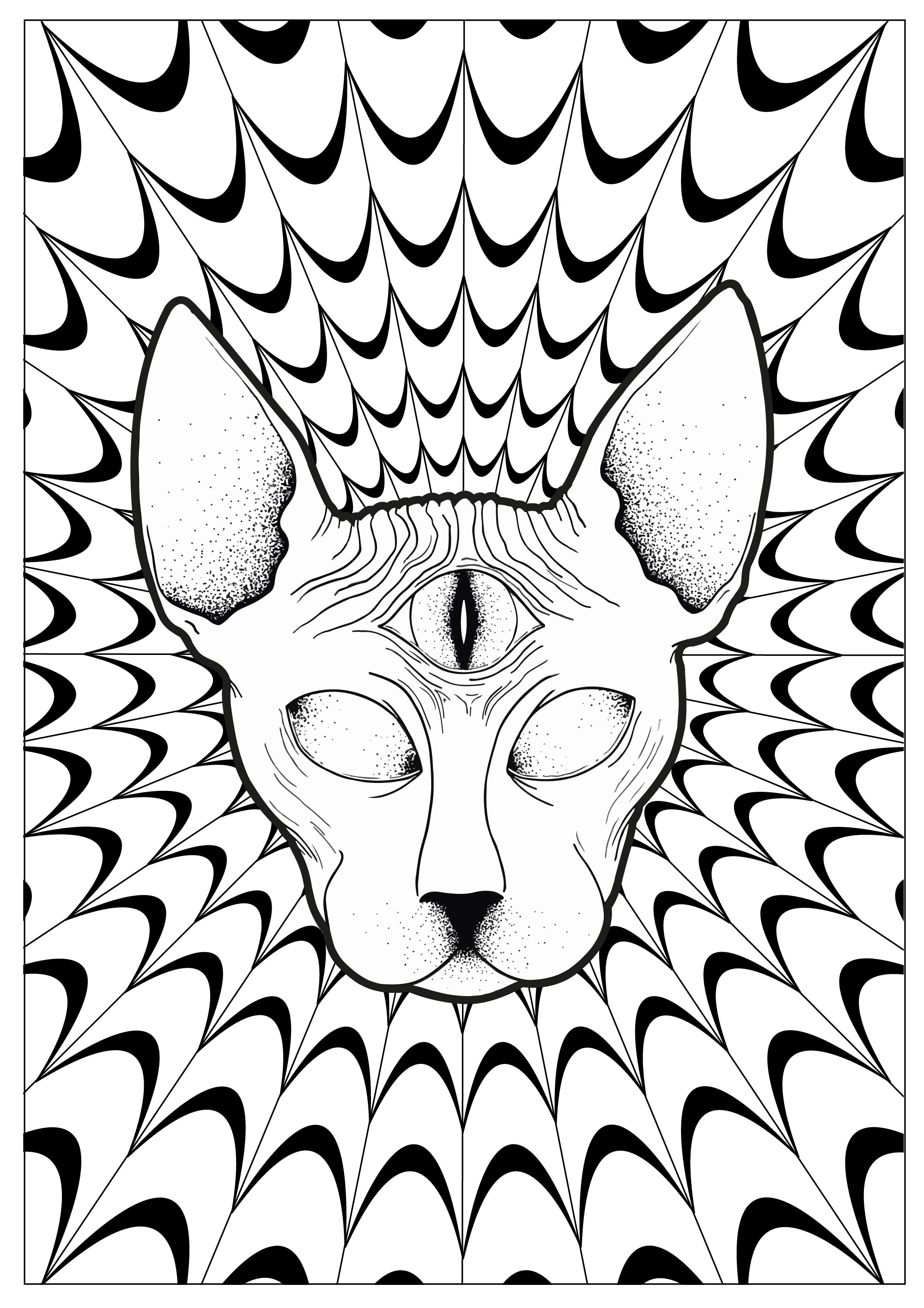 psychedelic coloring pages print