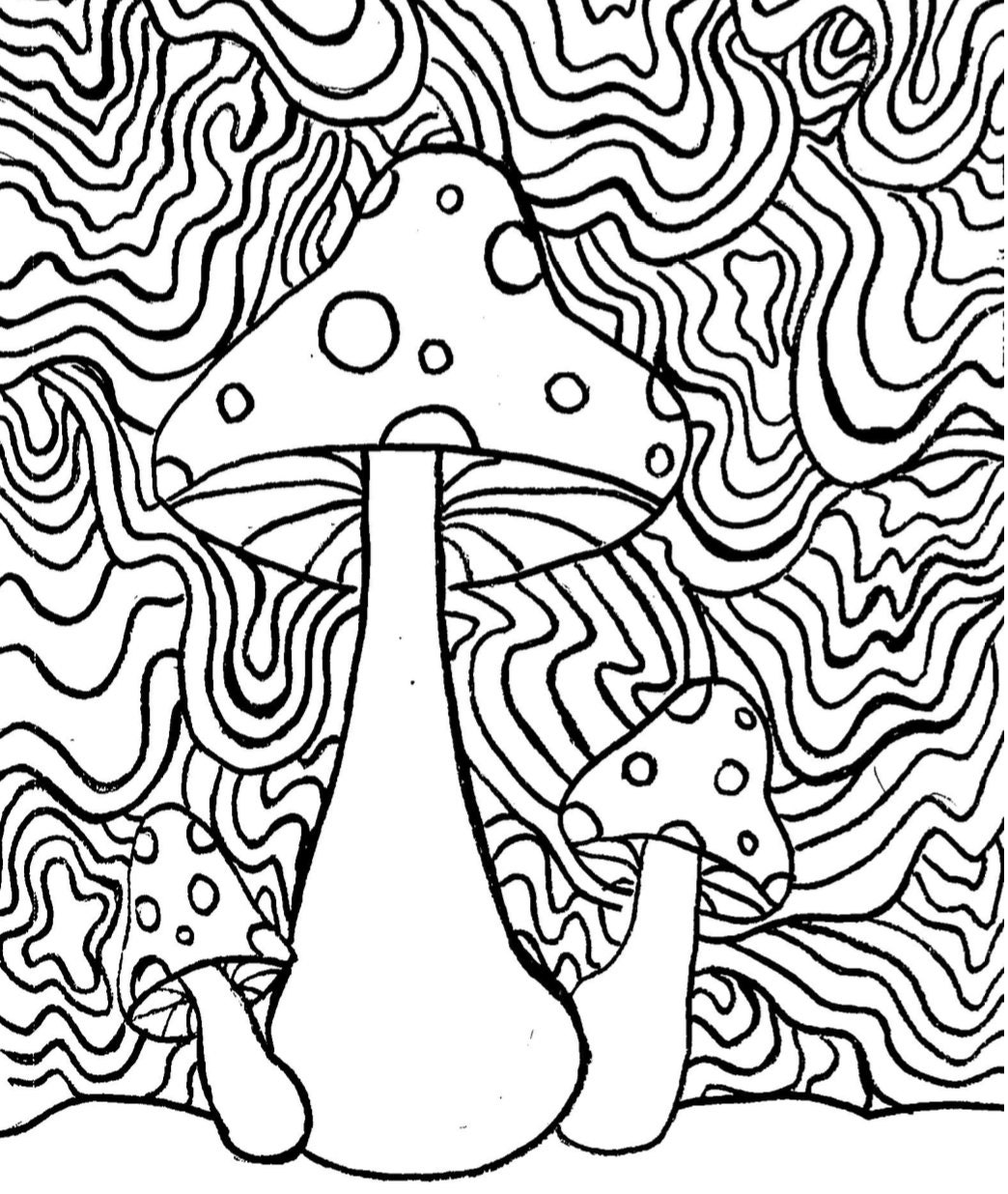 psychedelic mushroom coloring pages