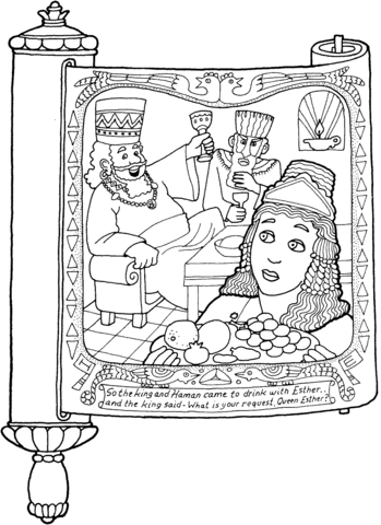 purim megillah coloring pages