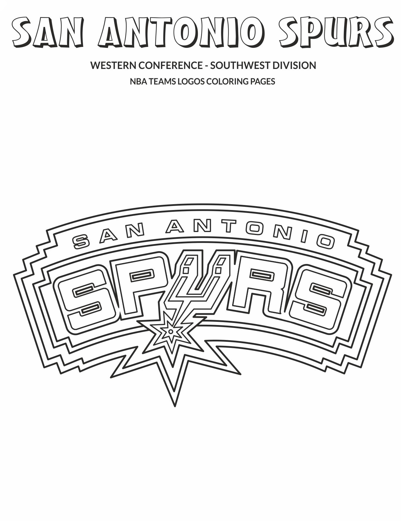 free san antonio spurs coloring pages