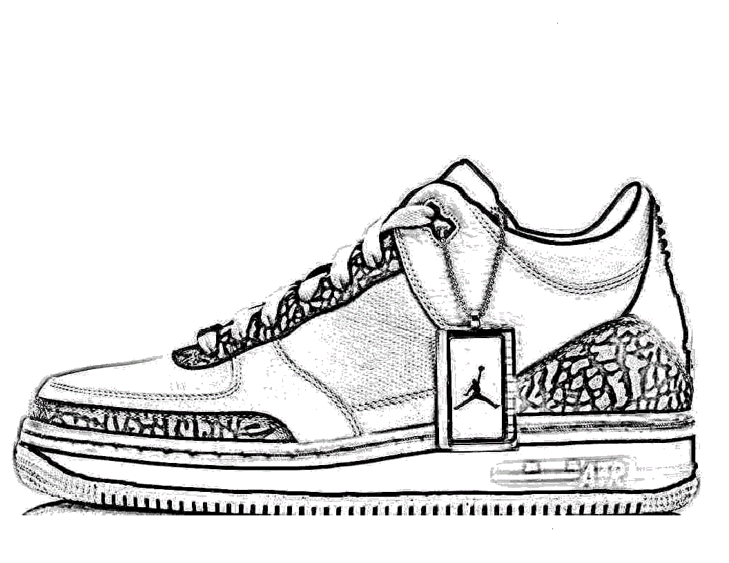 jordan shoes coloring pages