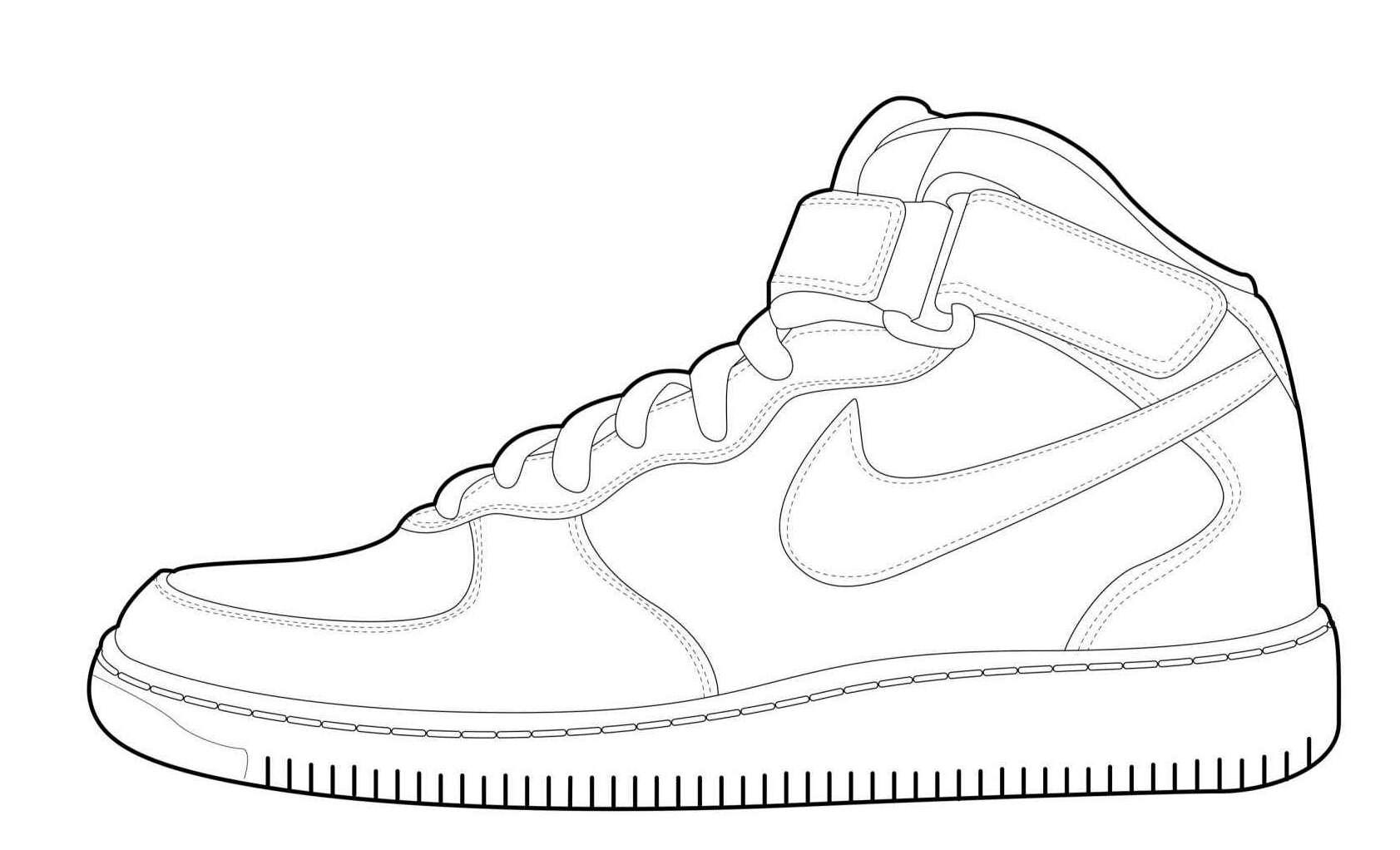 nike shoes coloring pages