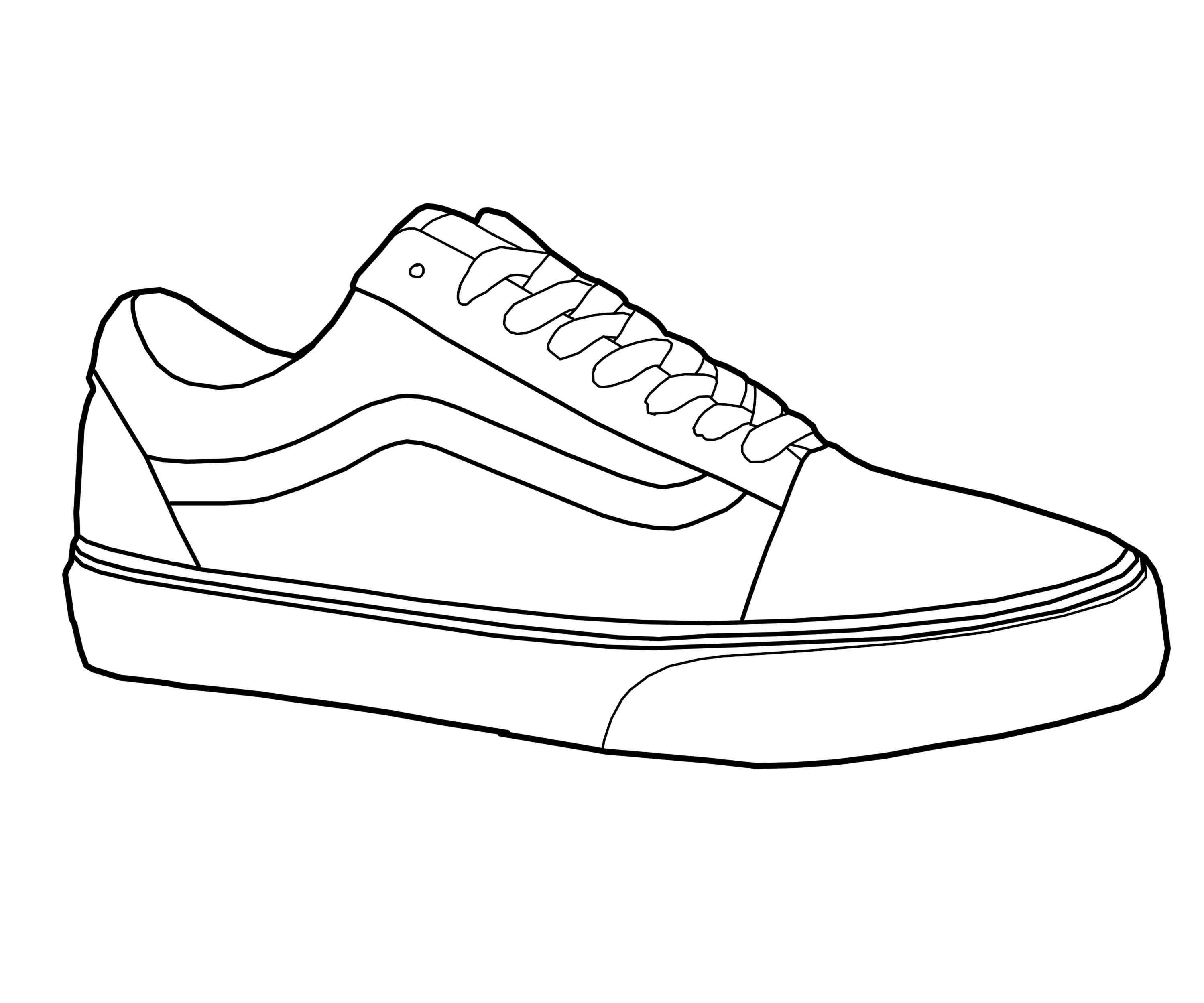 vans shoes coloring pages