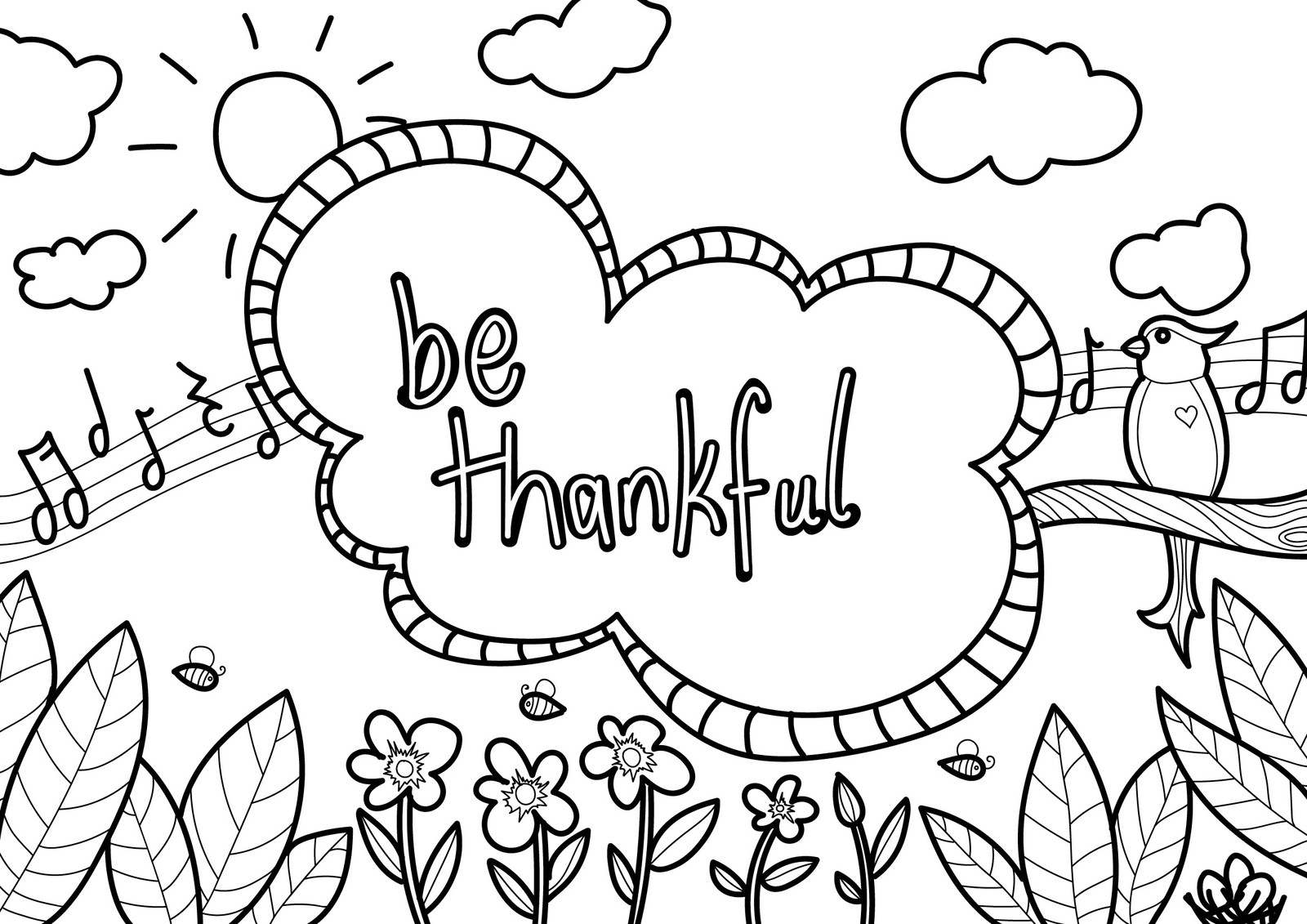 being thankful coloring pages