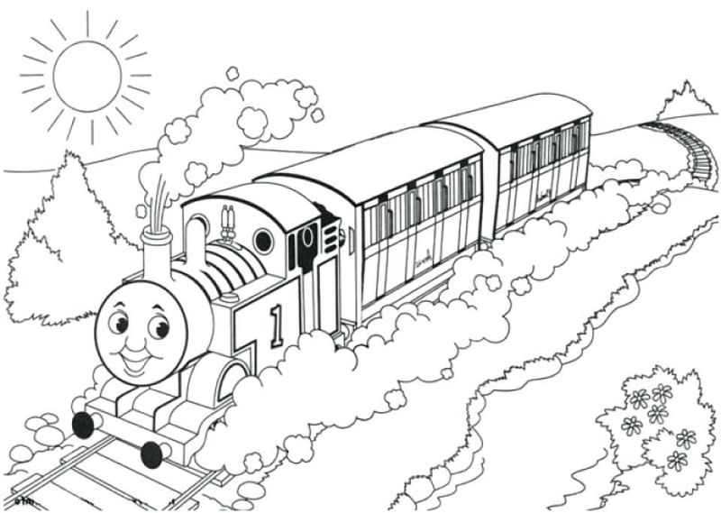 free thomas the train coloring pages for kids