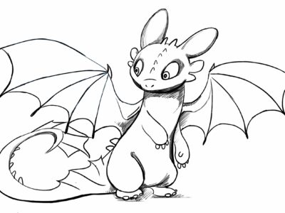 baby toothless dragon coloring pages