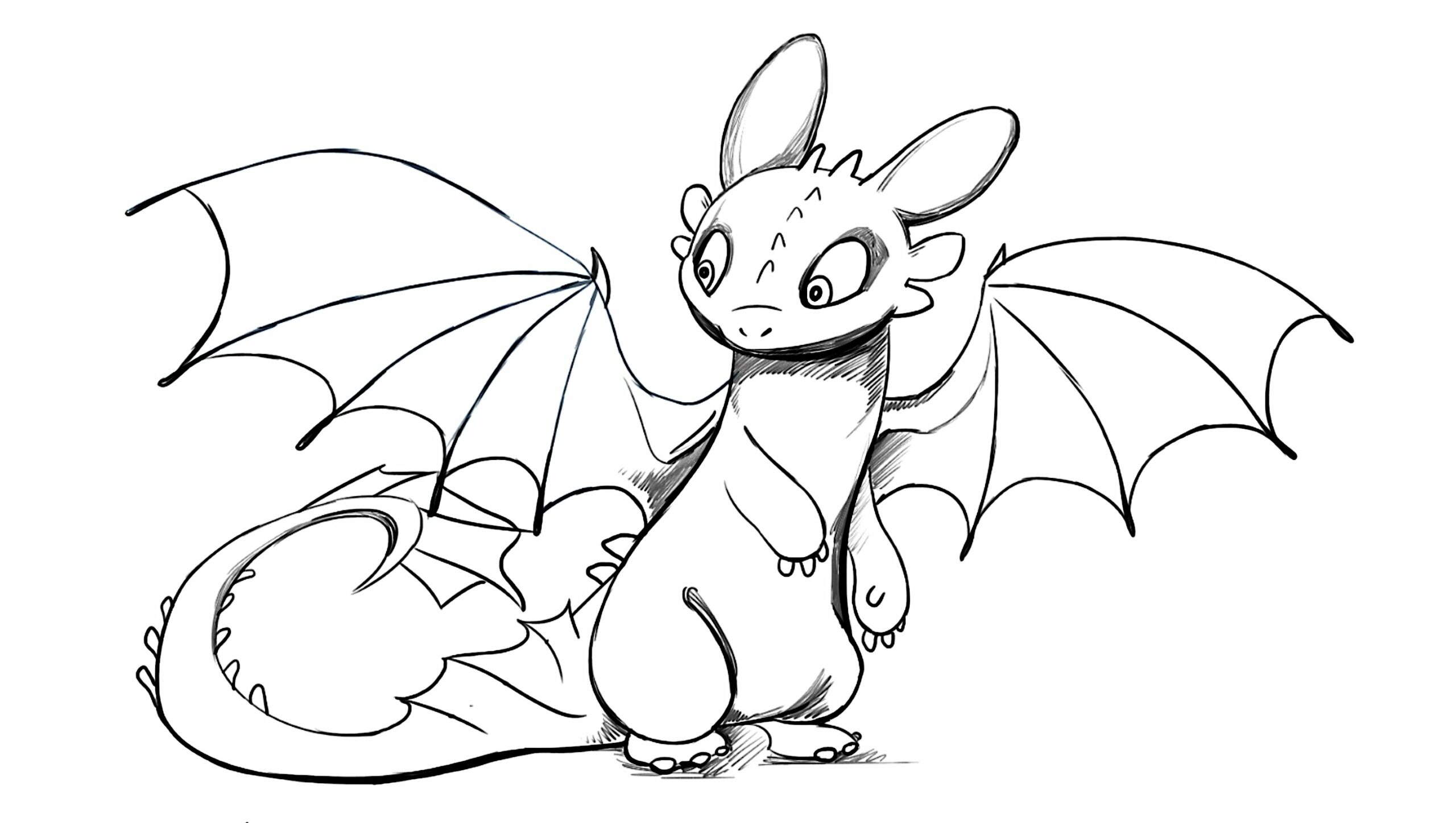 baby toothless dragon coloring pages