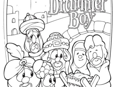 veggie tales little drummer boy coloring pages