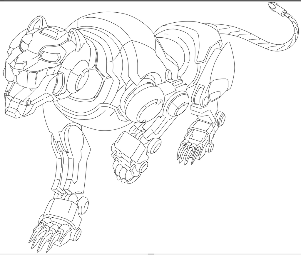 voltron coloring pages four lions