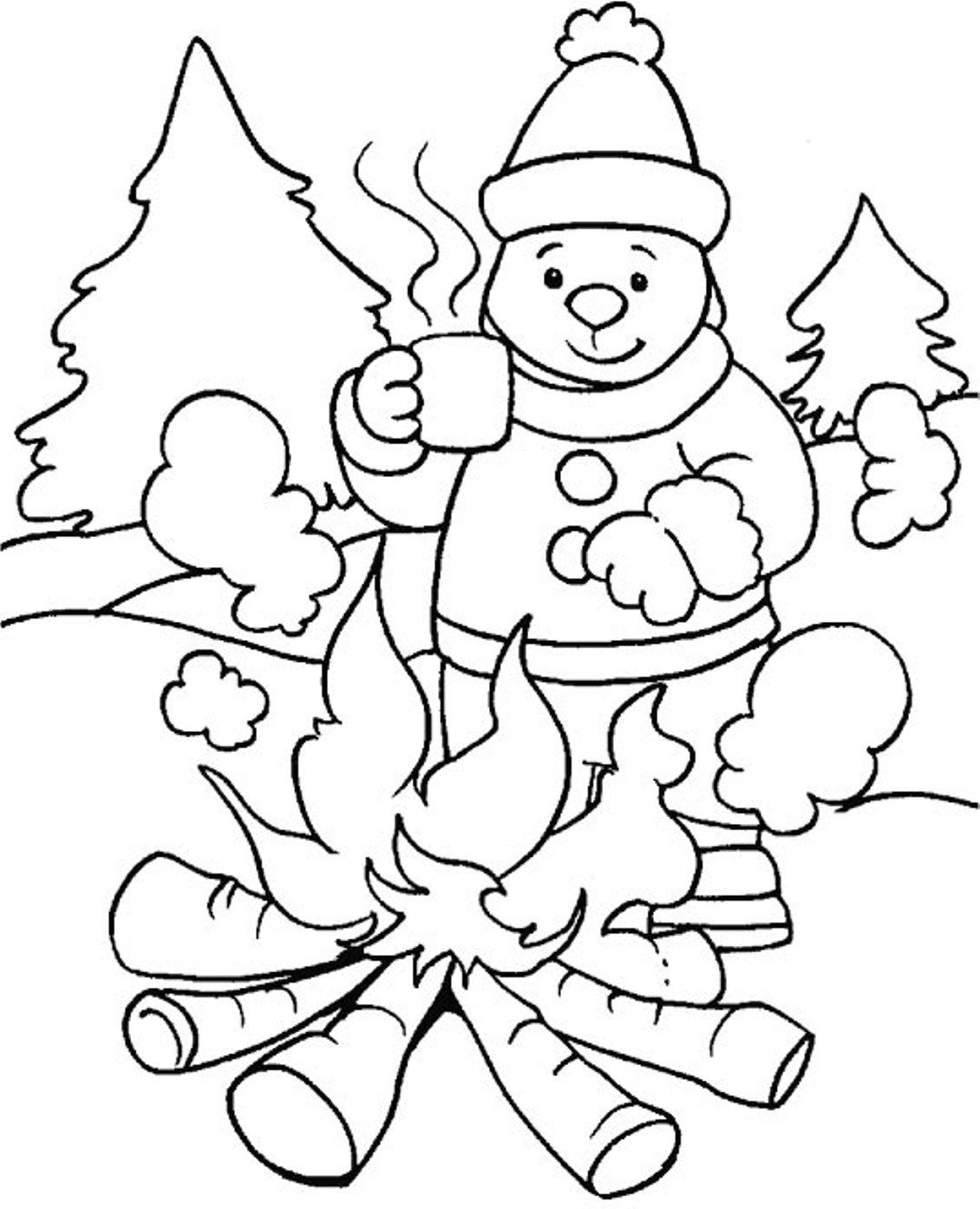 free winter coloring pages