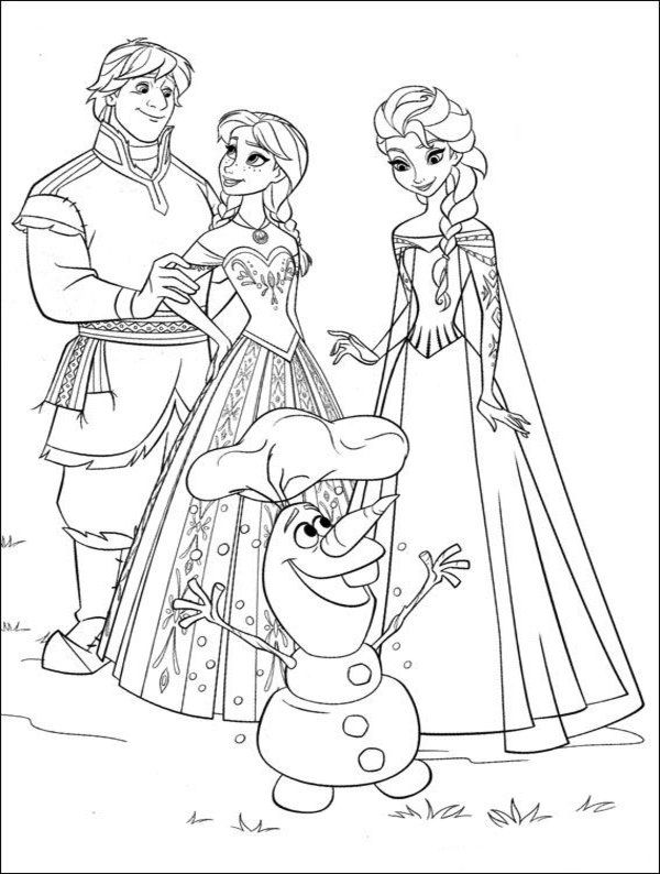 frozen coloring pages