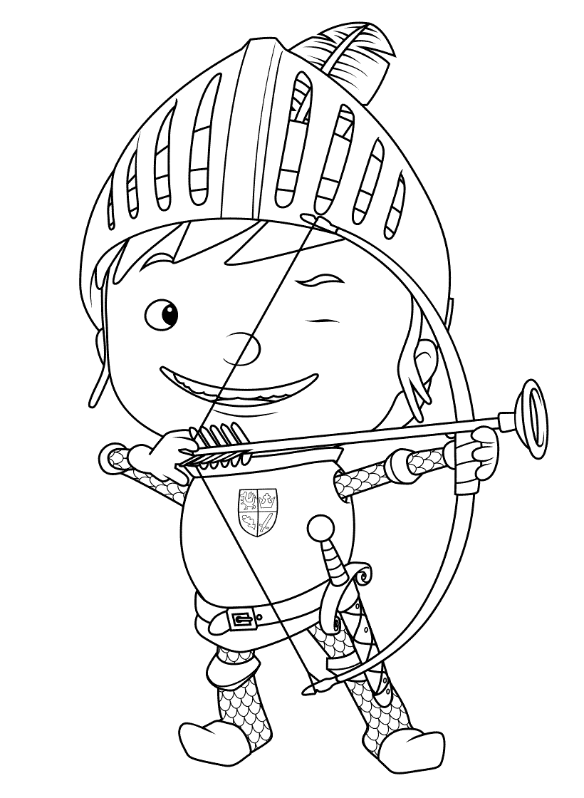 funny archery coloring pages