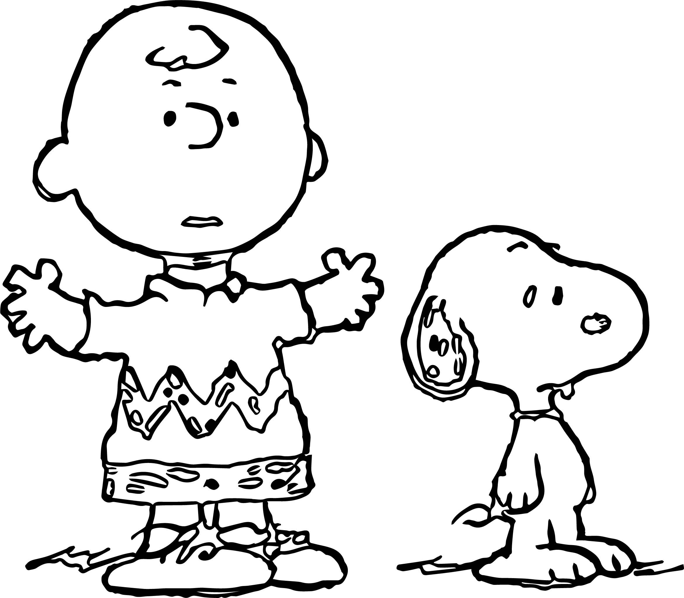 charlie brown and snoopy coloring pages