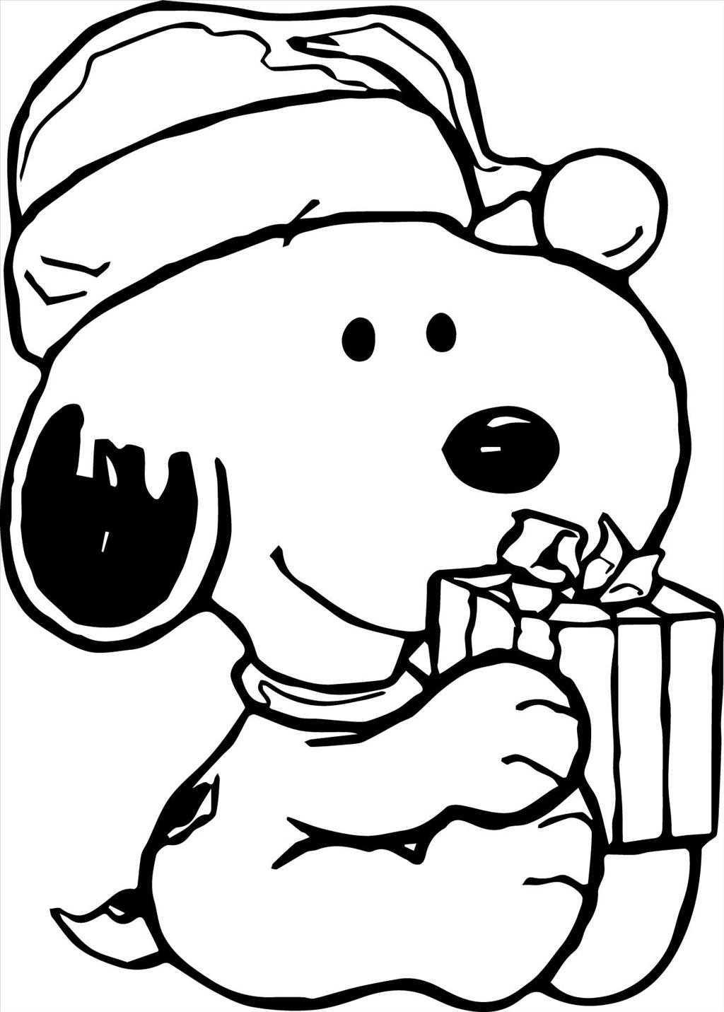 snoopy christmas coloring pages