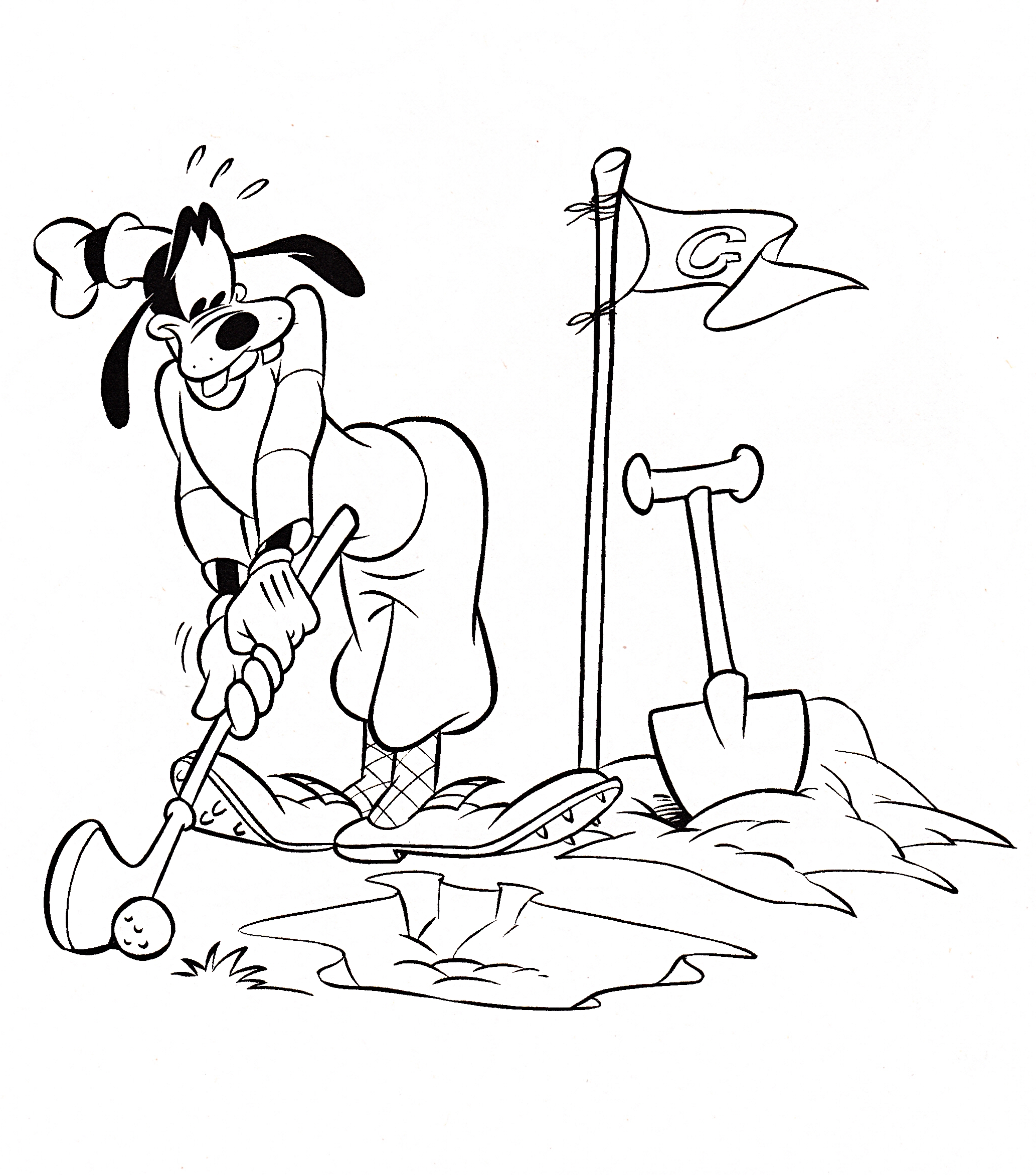 disney goofy coloring pages