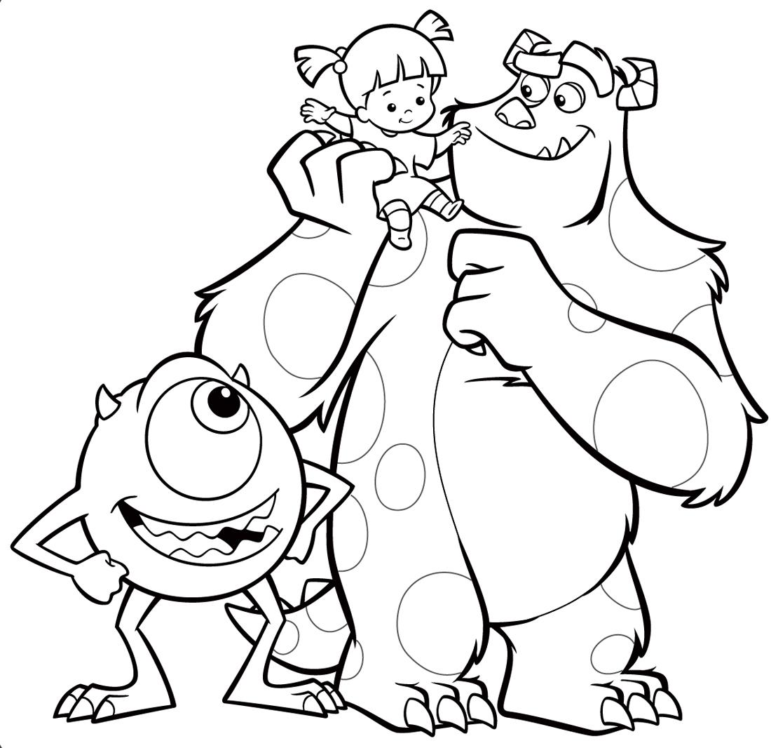 monsters inc coloring pages free