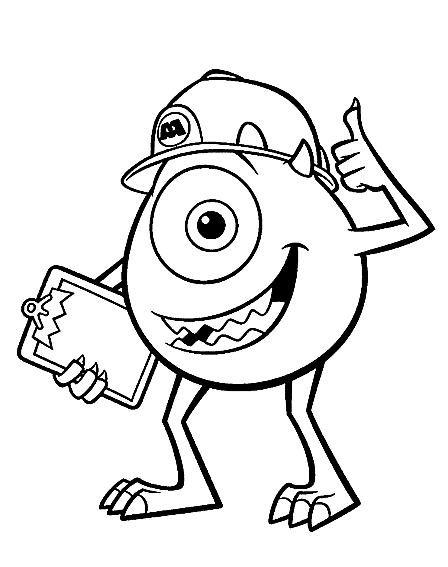 monsters inc mike coloring pages