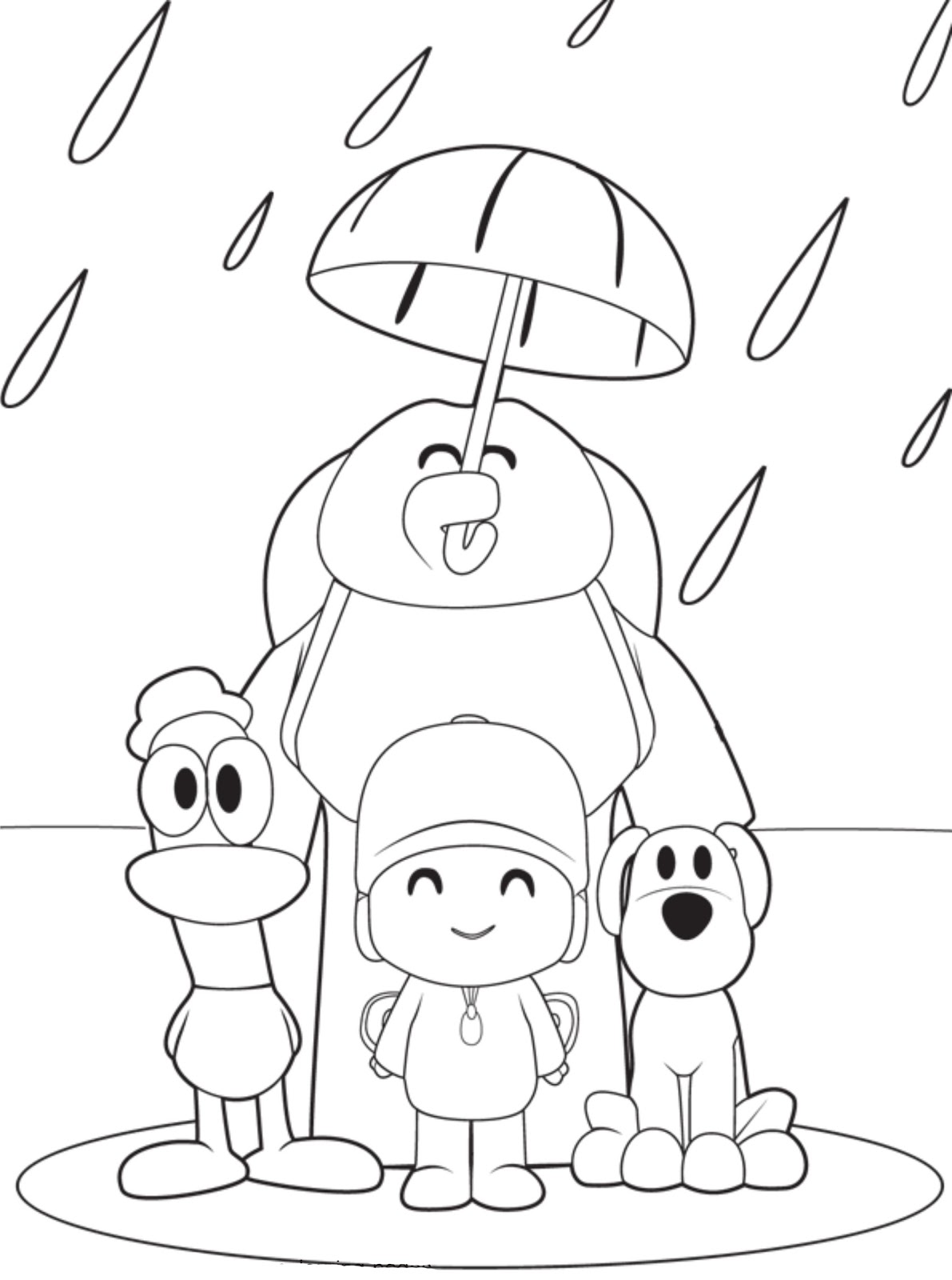 pocoyo coloring pages