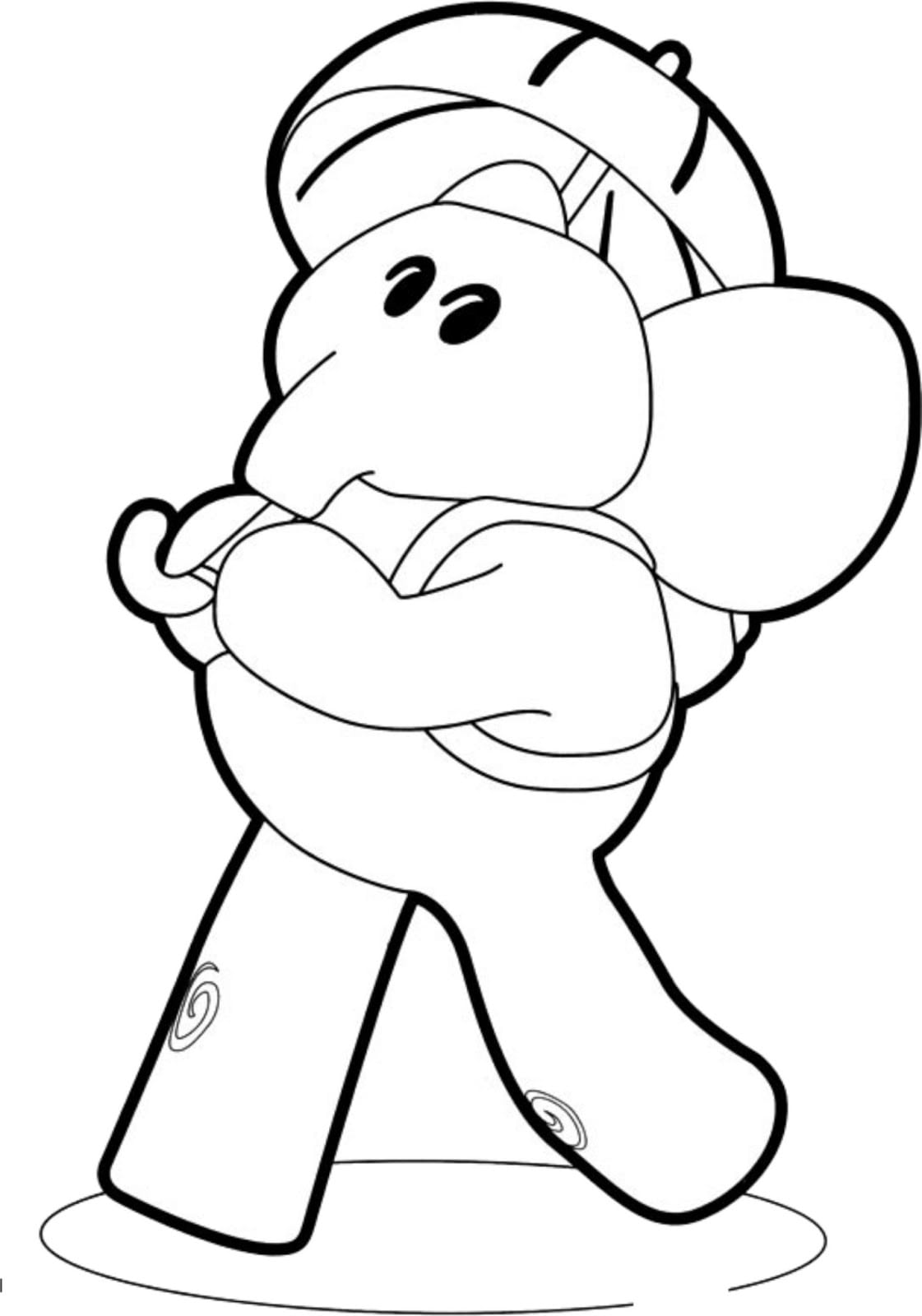 pocoyo ellie coloring pages