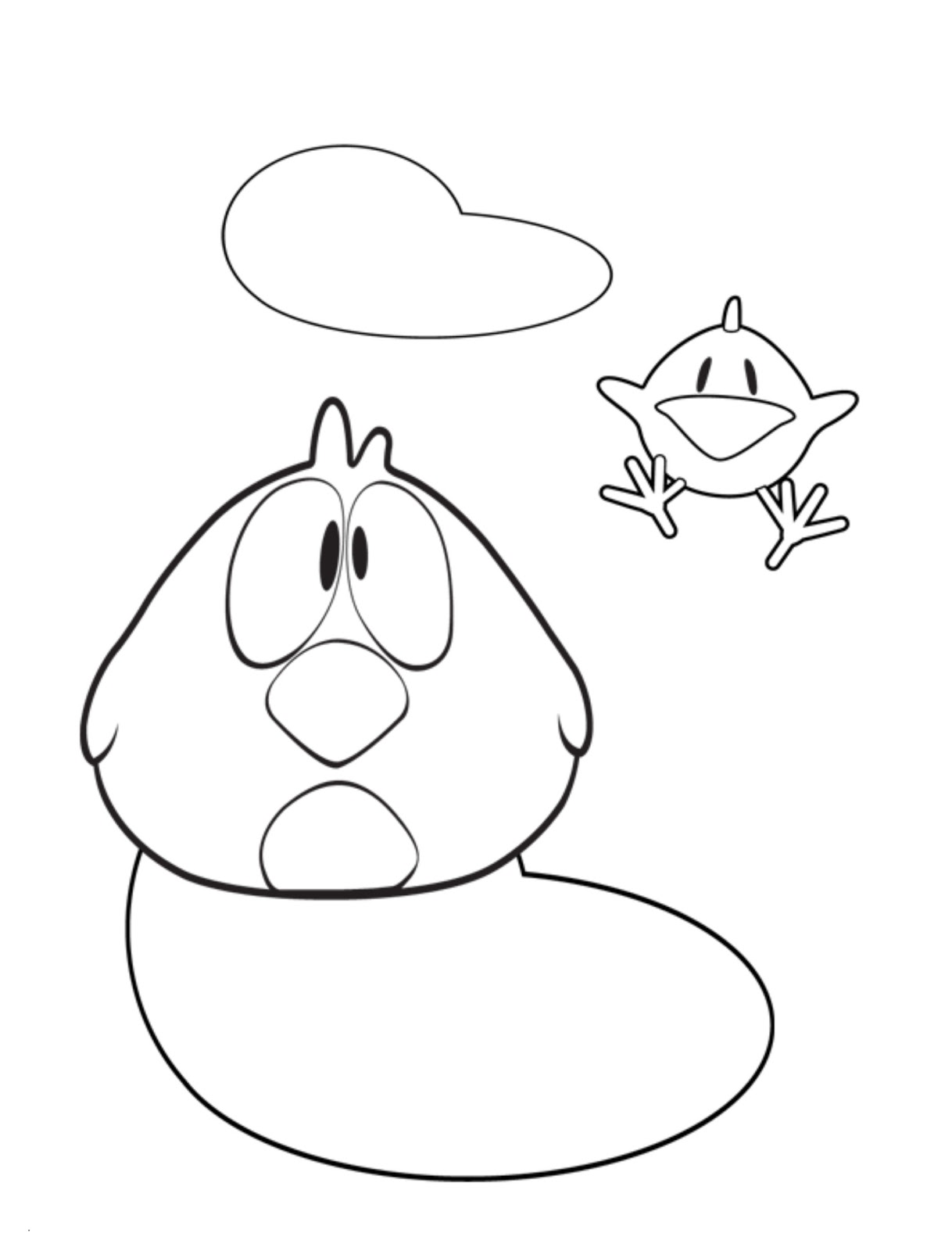 pocoyo sleepy bird coloring pages