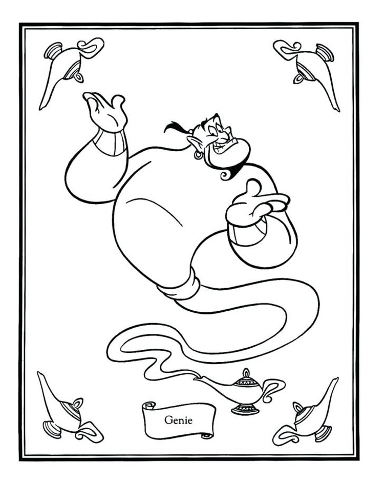 genie coloring pages