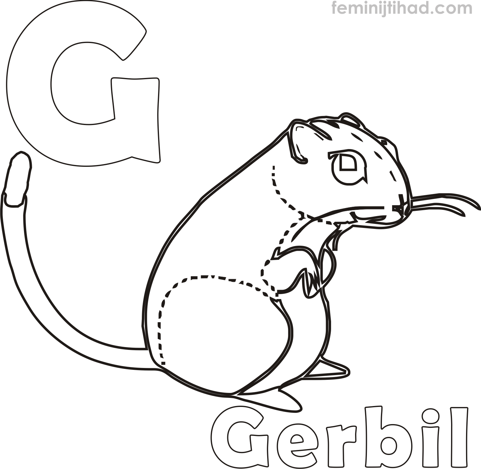 gerbil coloring pages printable