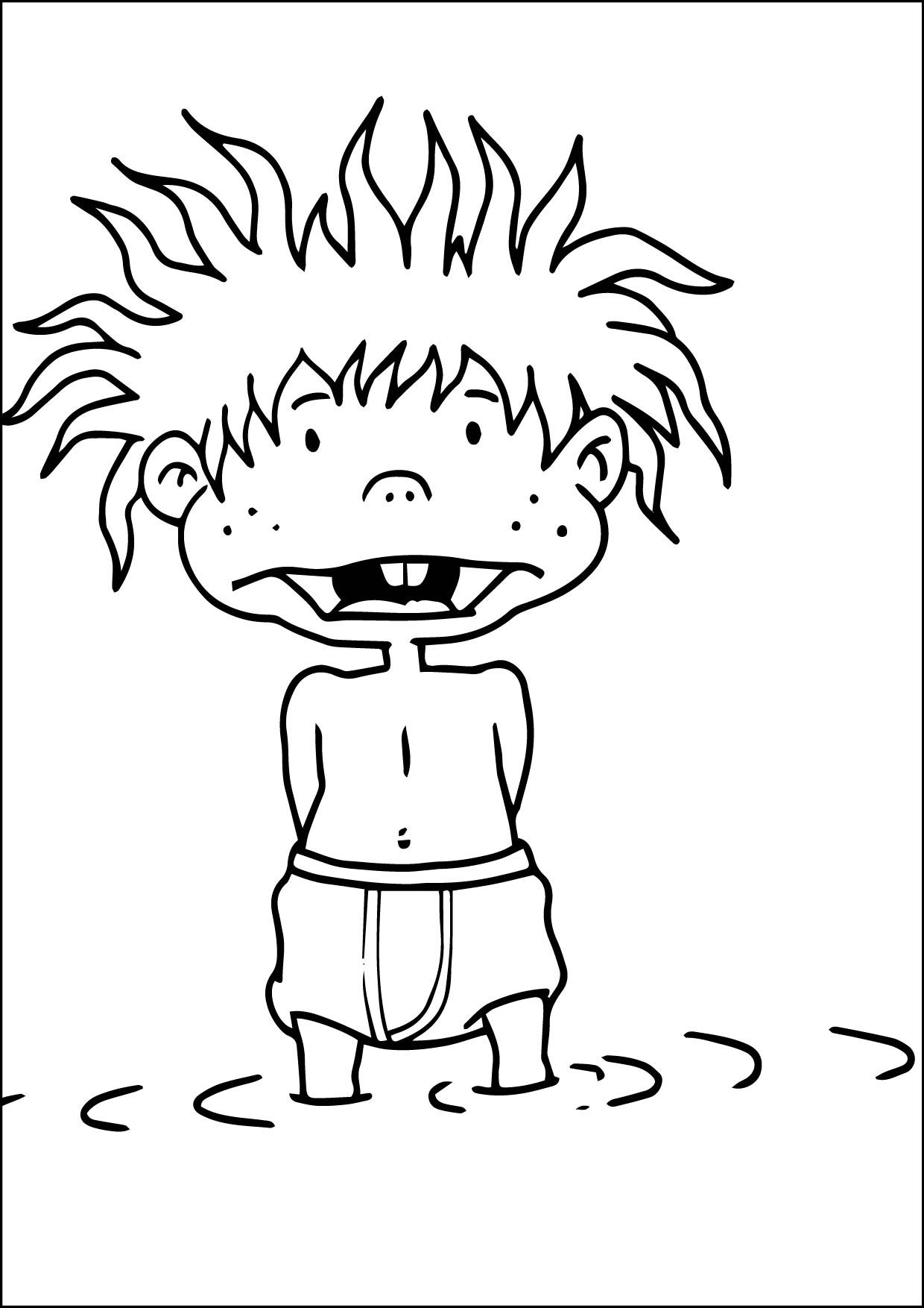 rugrats chuckie coloring pages