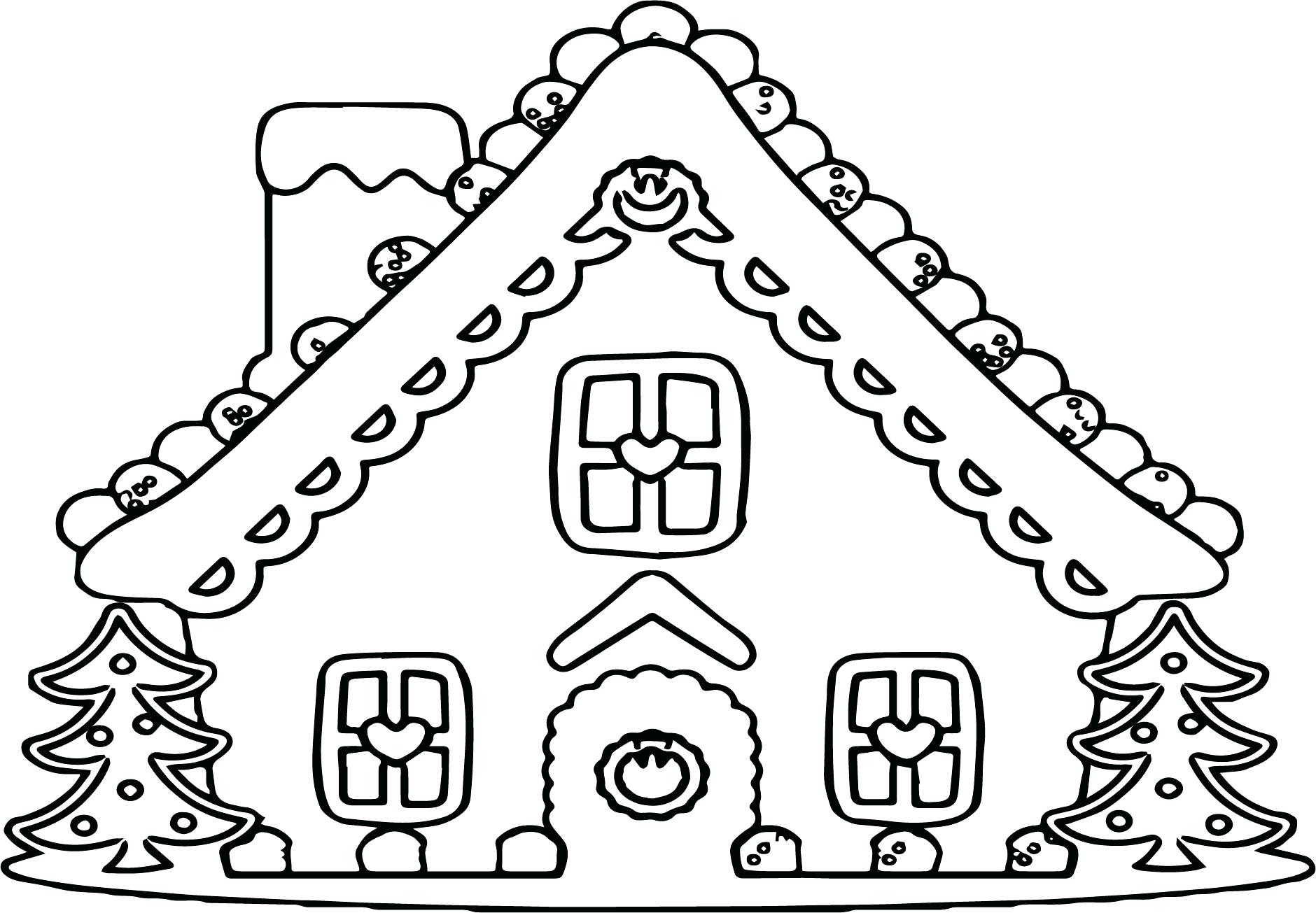 gingerbread house candy coloring pages