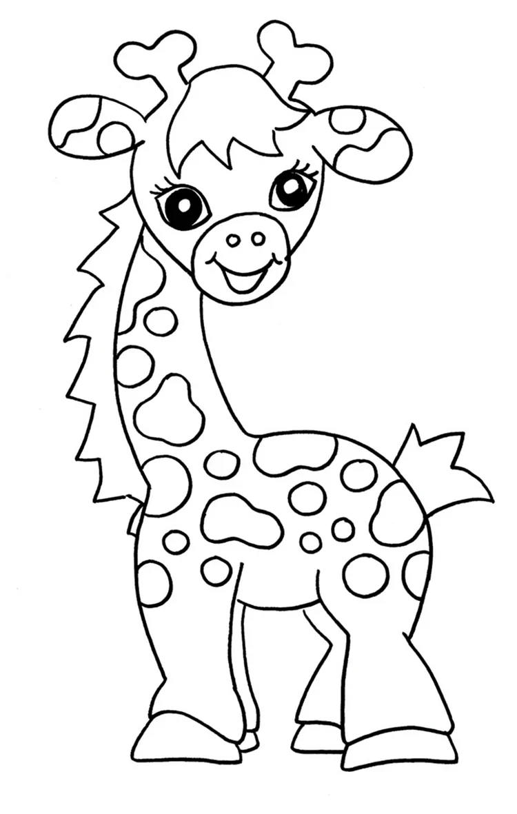 giraffe coloring pages for kids