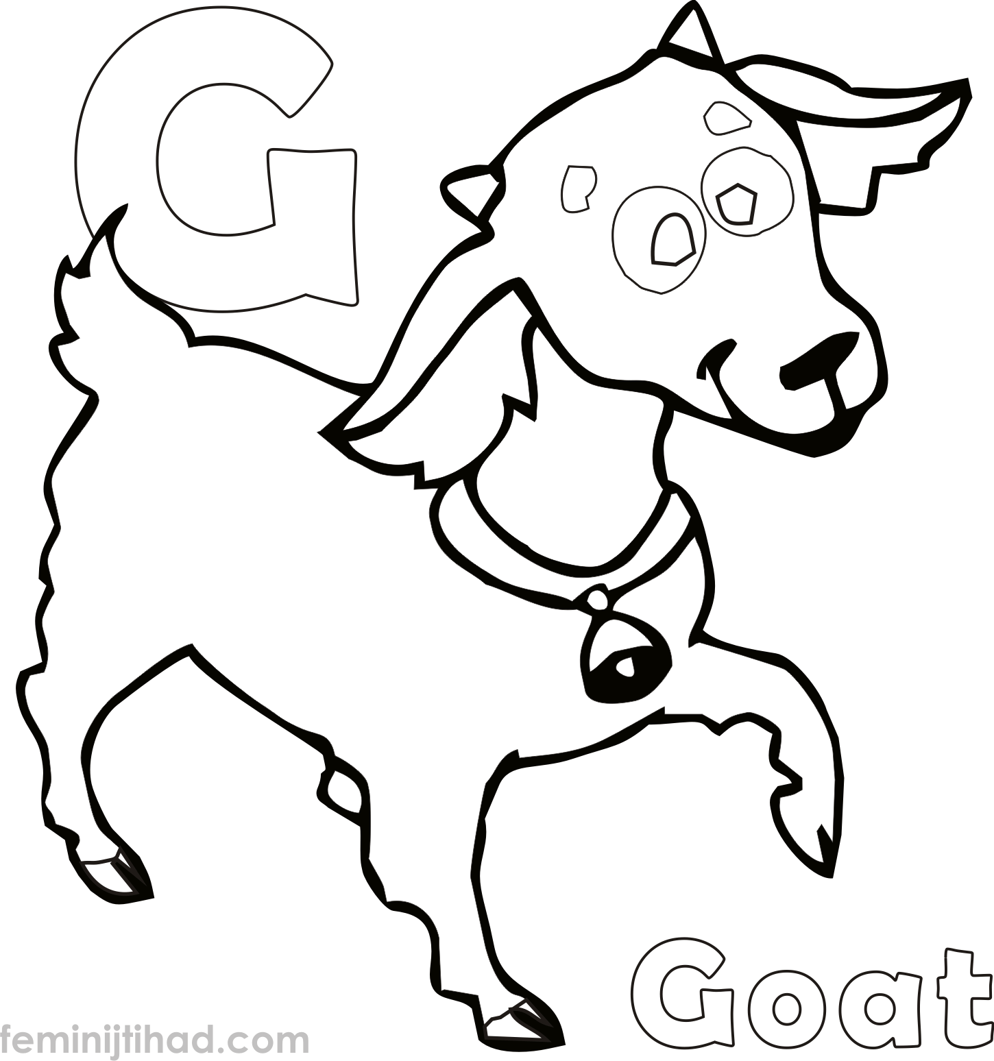 goat coloring page printable