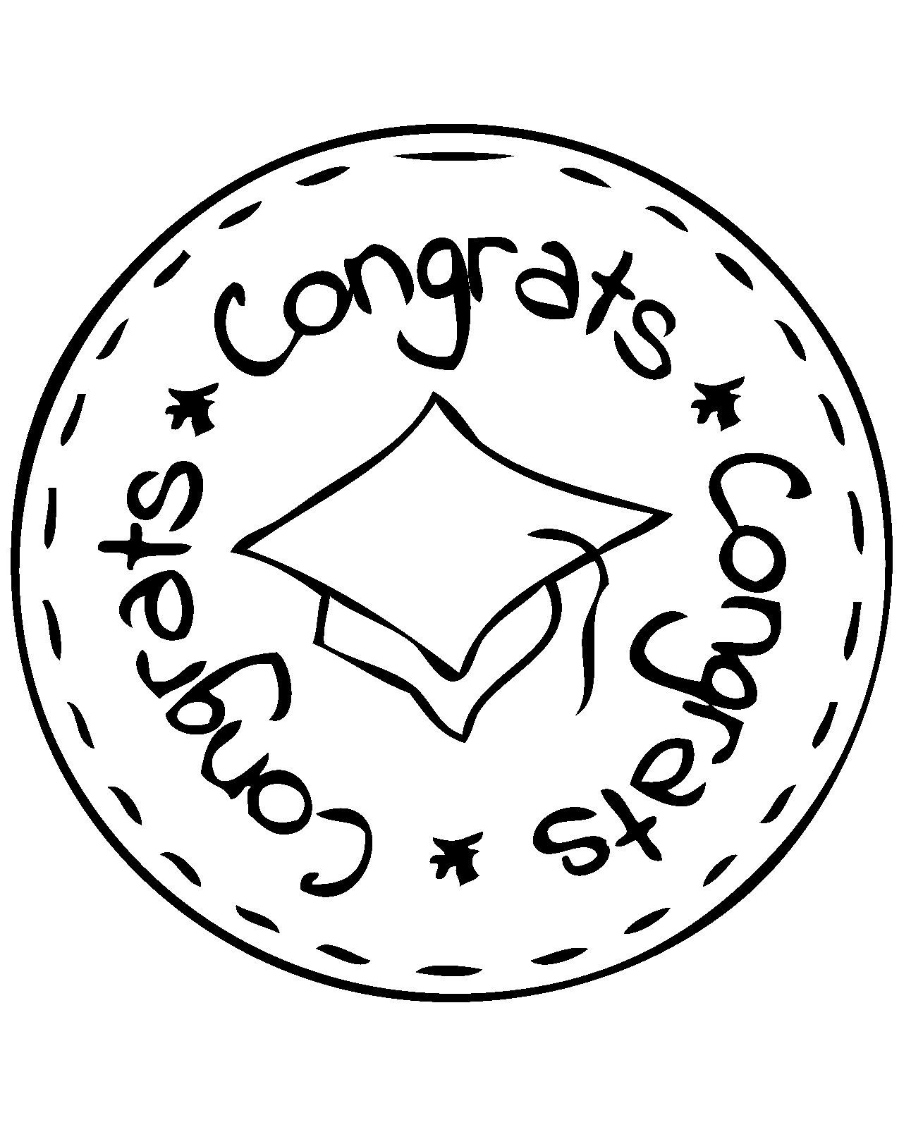 congratulations graduation coloring pages