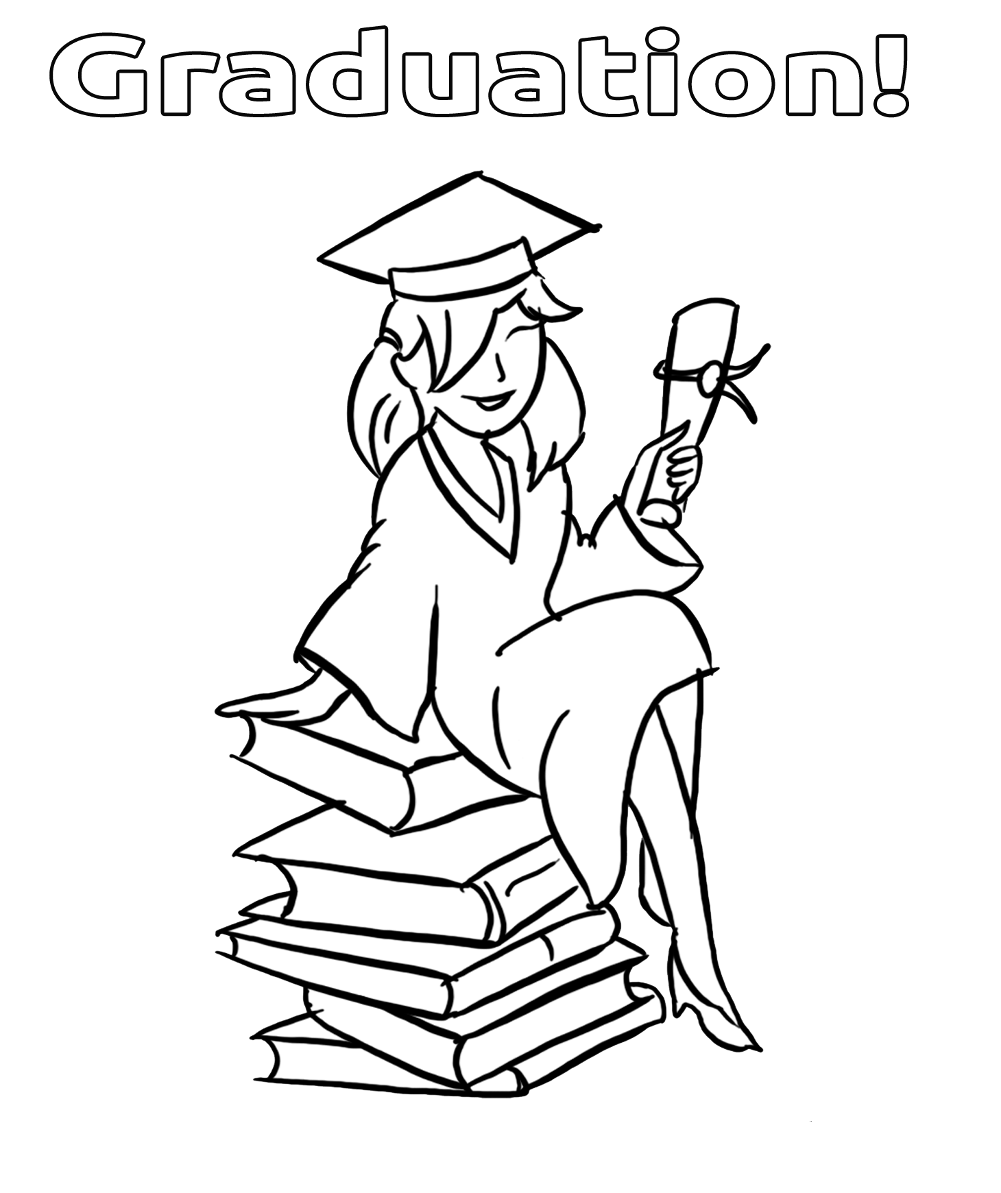 graduation coloring pages printables