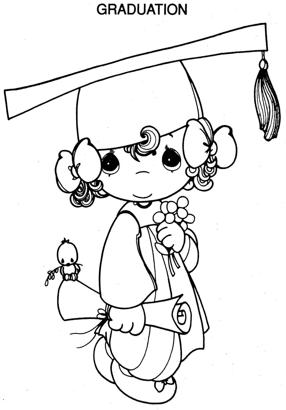 graduation coloring pages