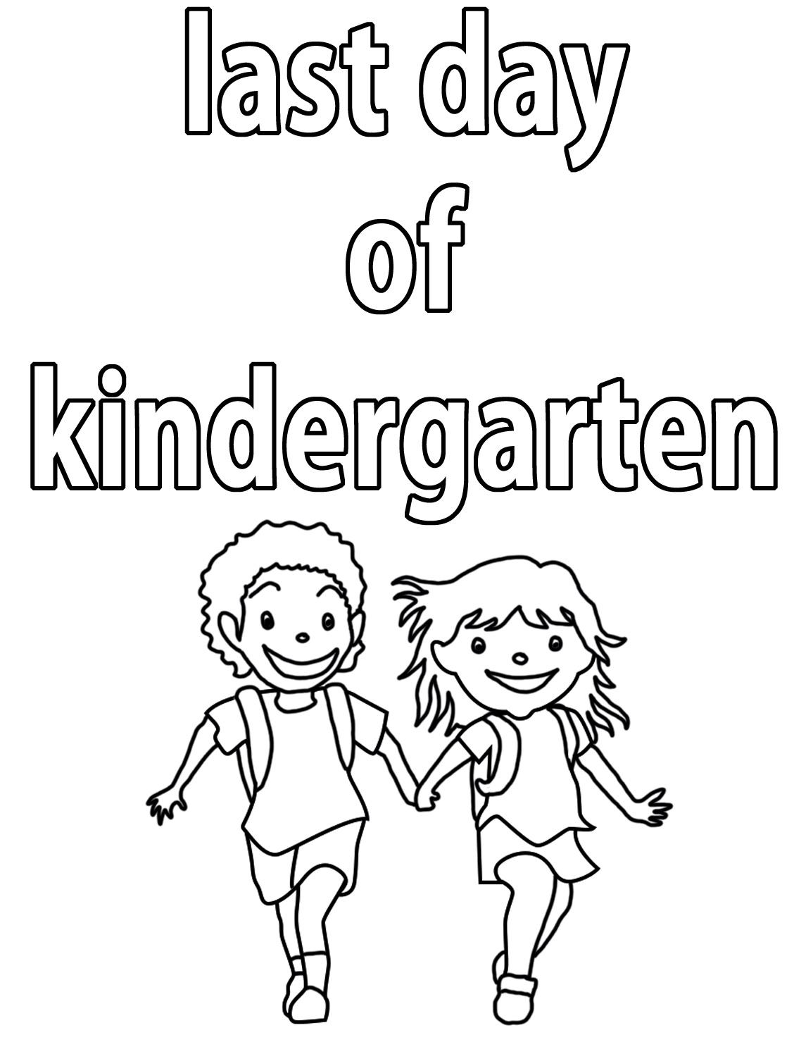 kinder graduation coloring pages