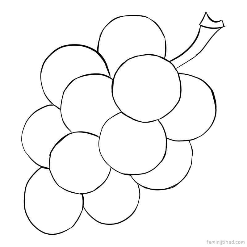 grape coloring picture