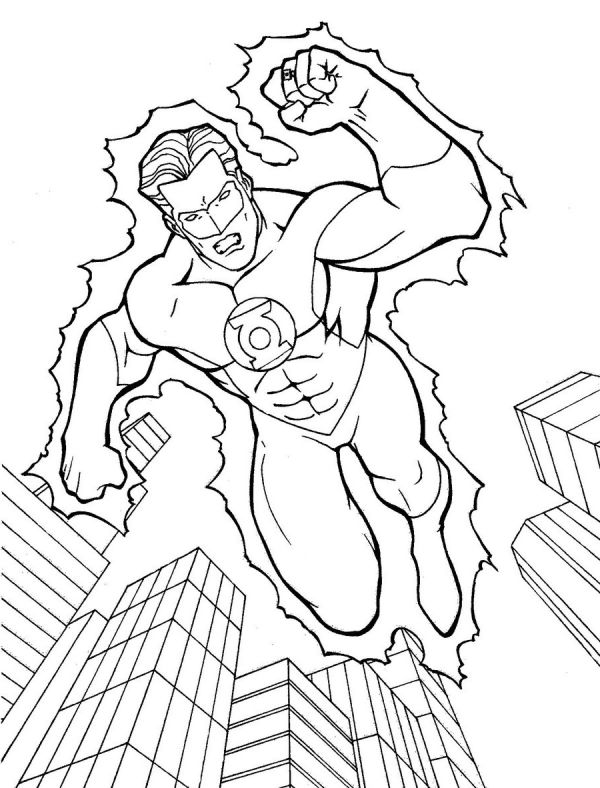 green lantern coloring pages