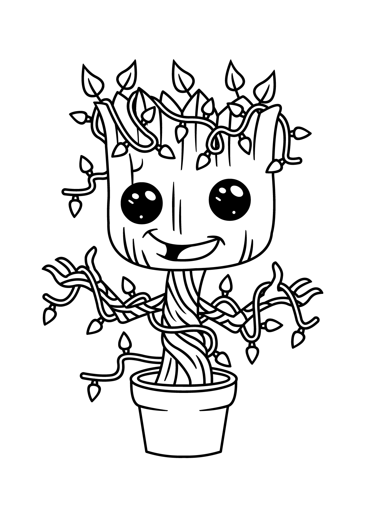 coloring pages of groot from guardians of the galaxy