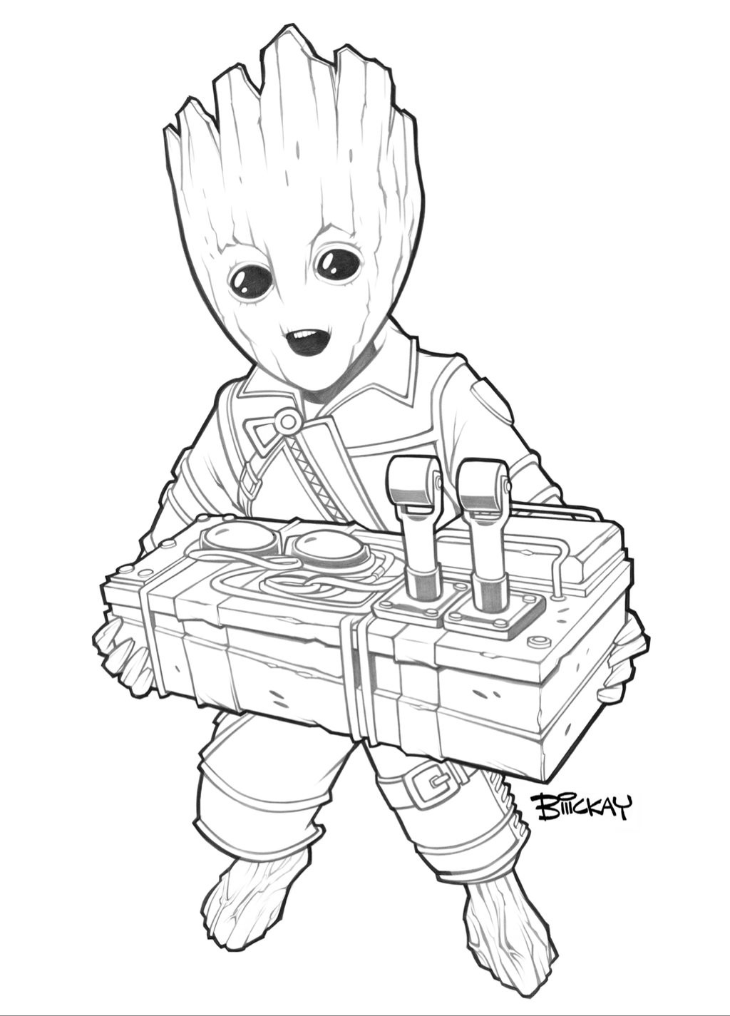 groot ausmalbilder beste 20 baby groot badge art lines by billmckay on deviantart