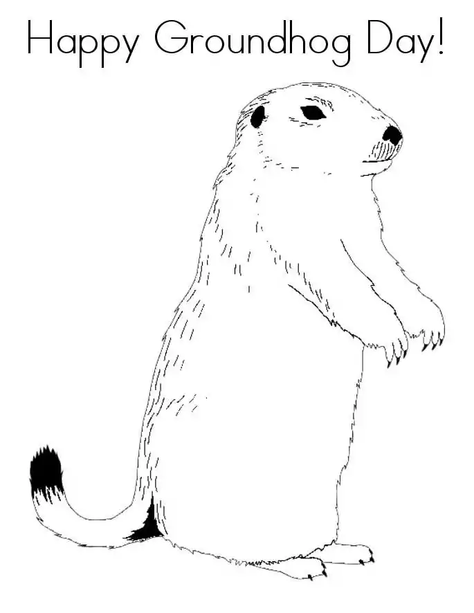 happy groundhog day coloring pages printable free