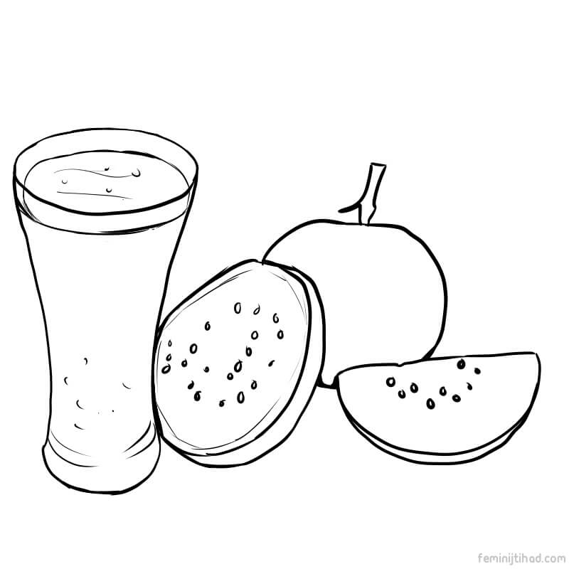 guava coloring picture