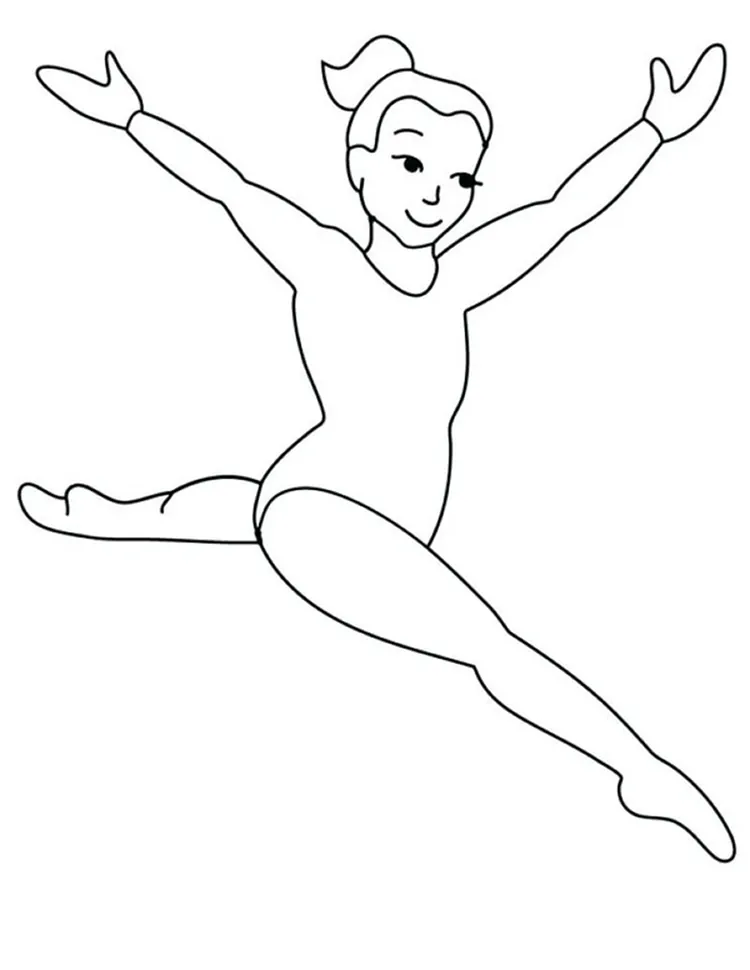 cute gymnastics coloring pages