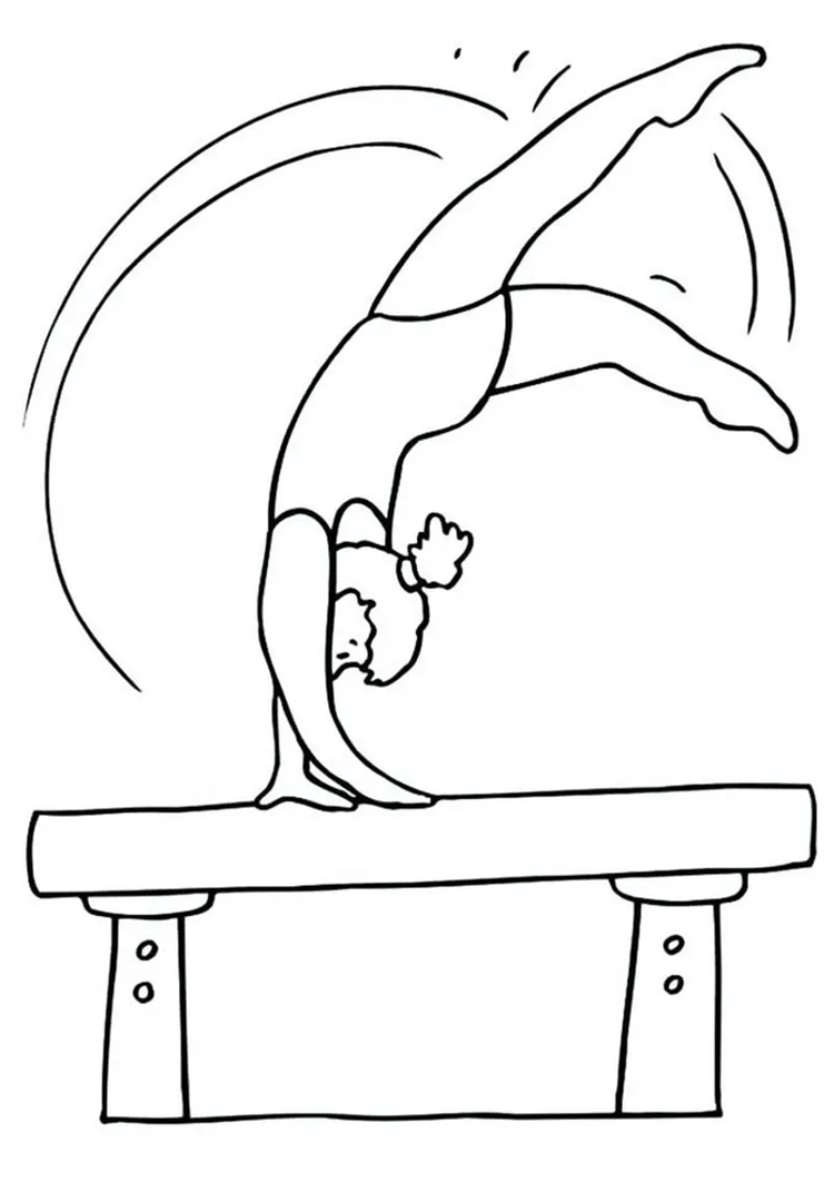 gymnastics bars coloring pages