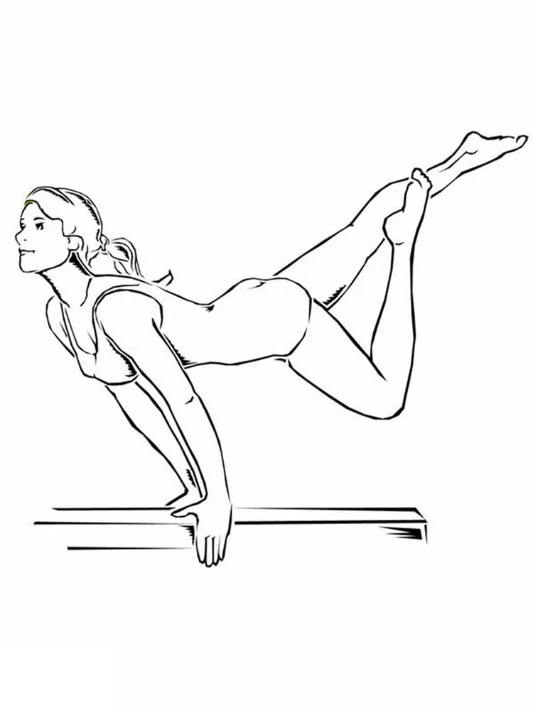 hard gymnastics coloring pages