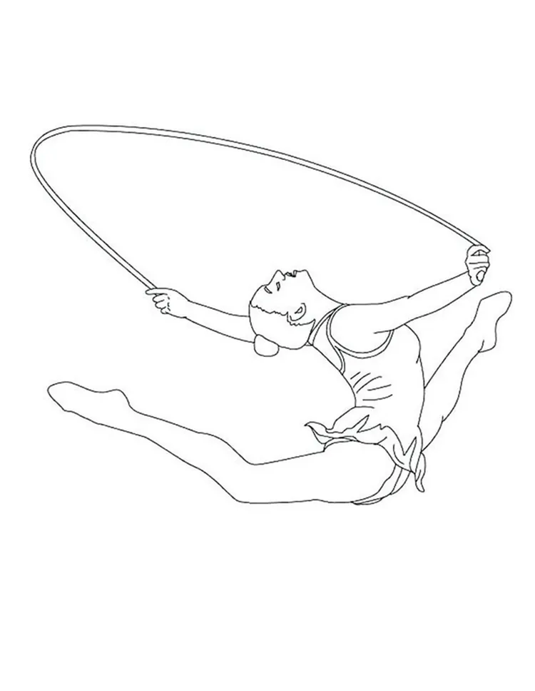 rhythmic gymnastics coloring pages