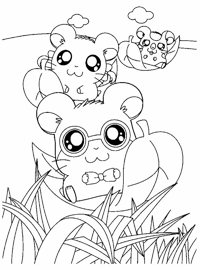 cartoon hamster coloring pages