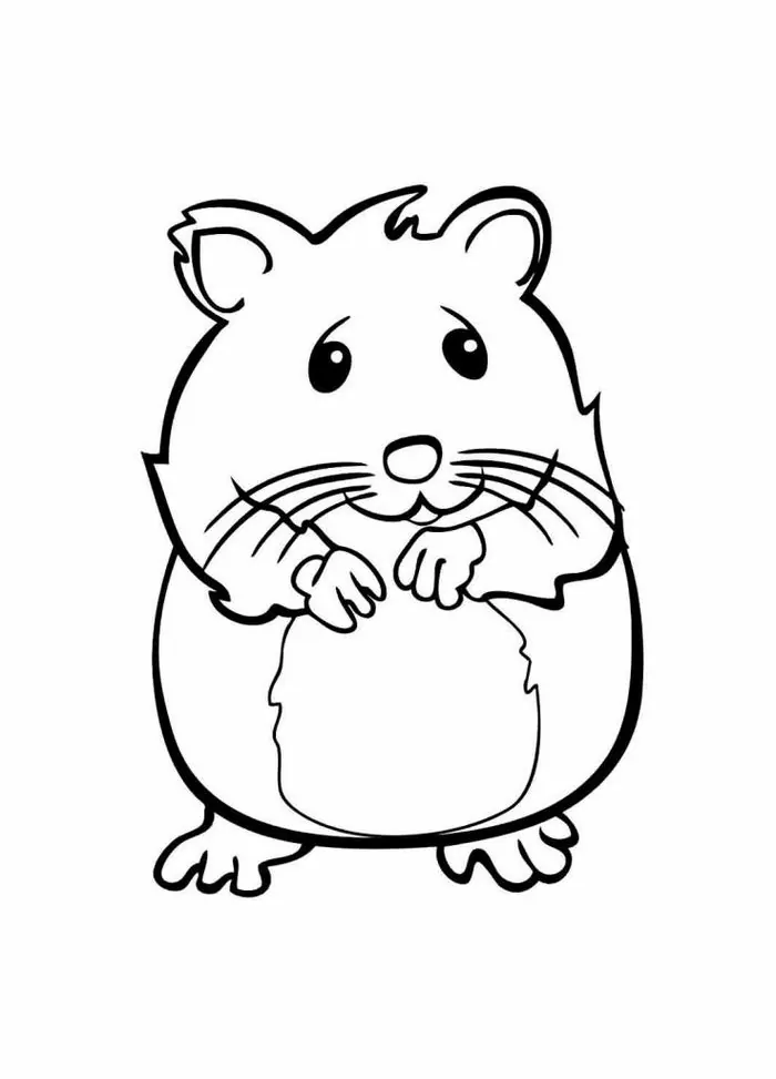 cute hamster coloring pages to print