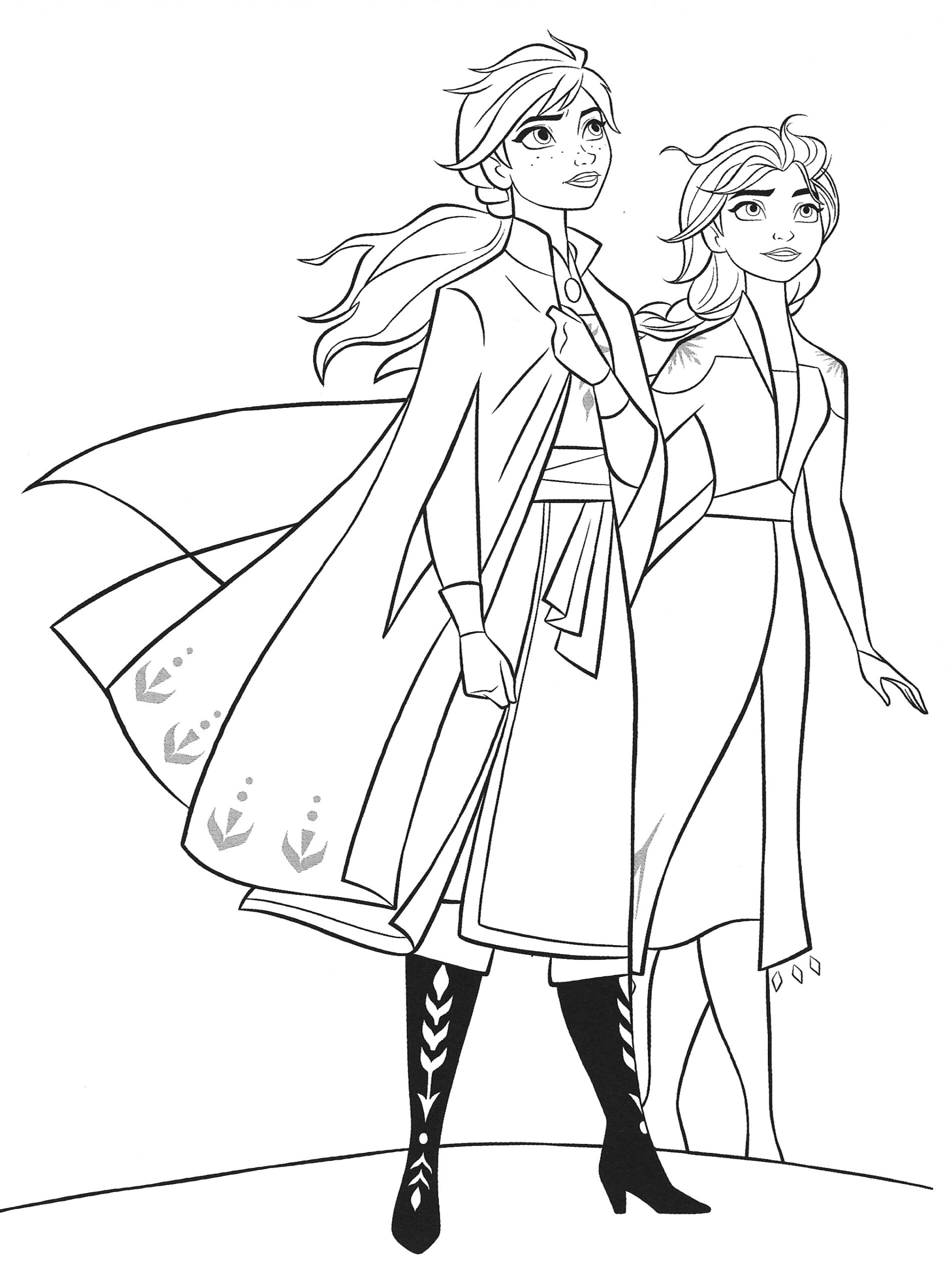 anna elsa coloring pages