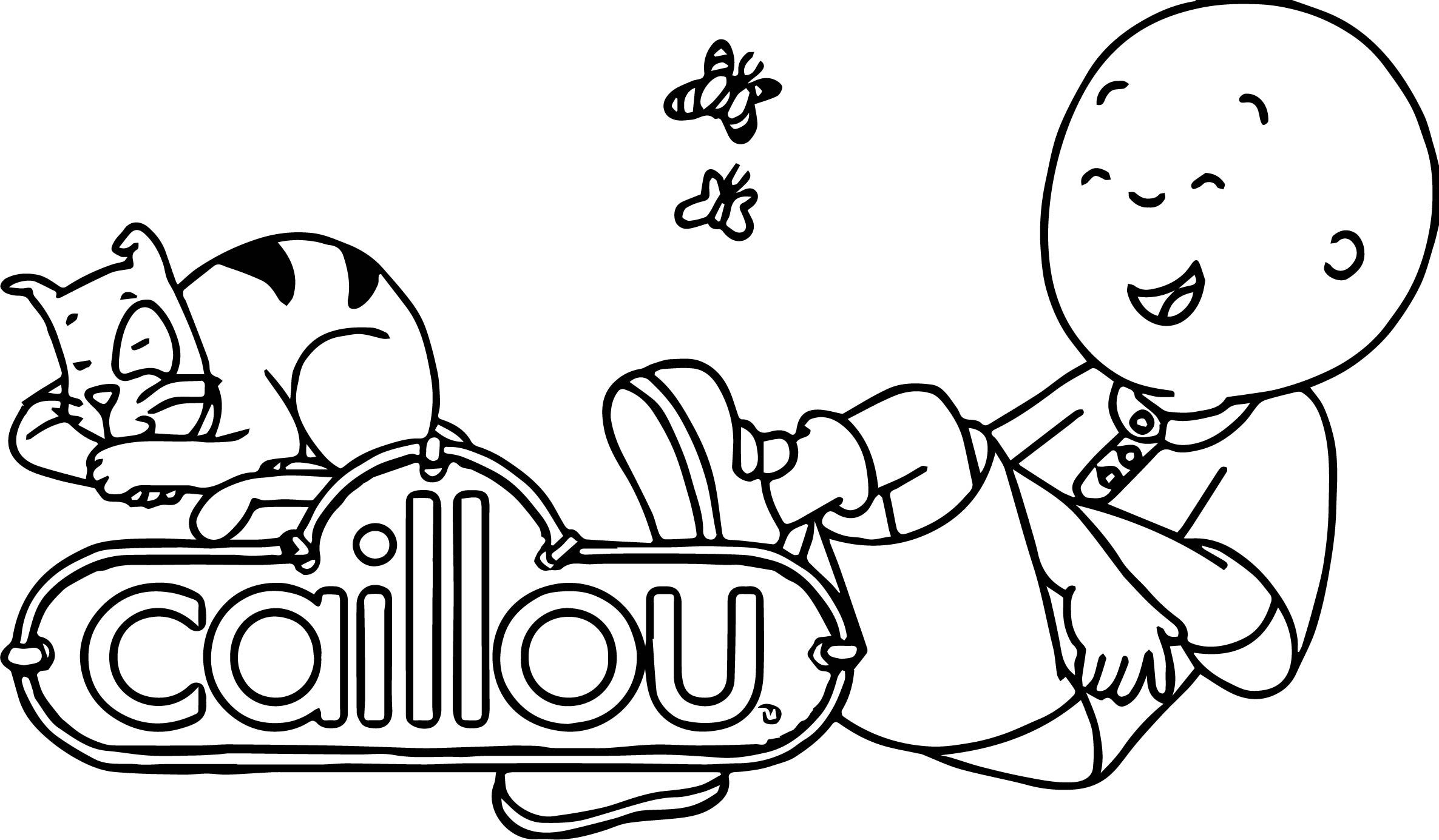 caillou easy coloring pages printable