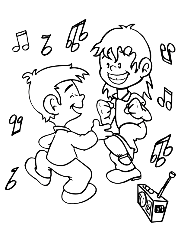 dance coloring pages for kids